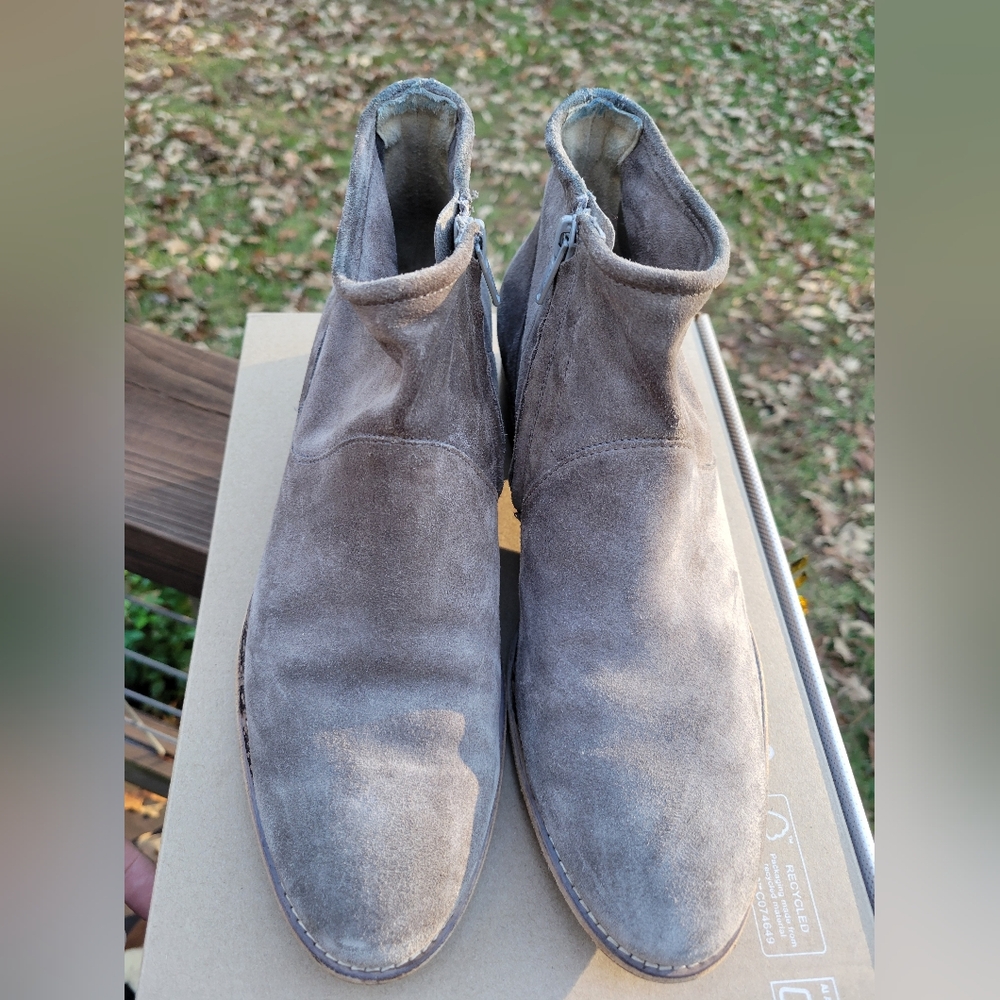 Paul Green Gray Suede Ankle Boots